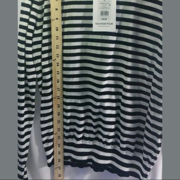 What Not To Wear Striped Long Sleeve Top Size XL - Picture 6 of 6